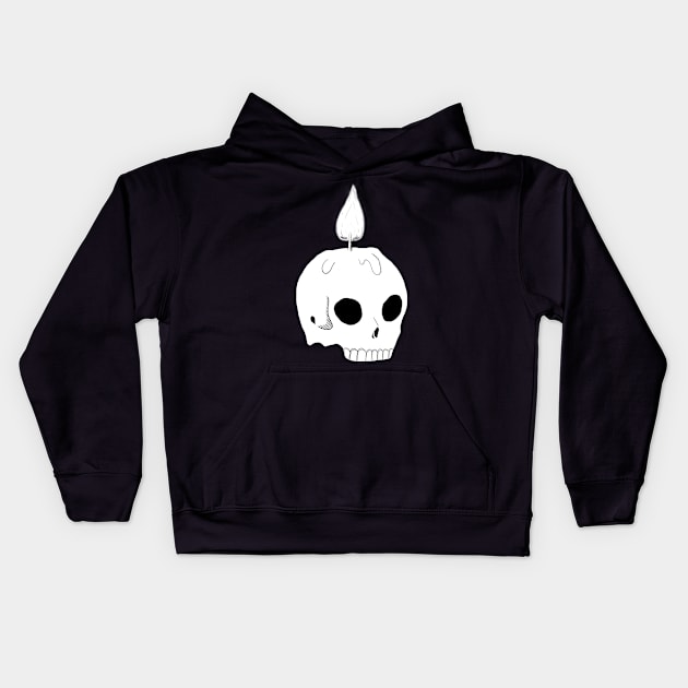 Skull candle Kids Hoodie by TuaPortal